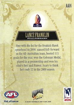 2009 Select AFL Pinnacle - All Australian #AA14 Lance Franklin Back